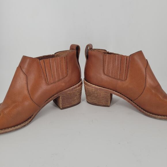Madewell Brown Leather Pull On Kelci Chelsea Boot 6.5 - Picture 8 of 11